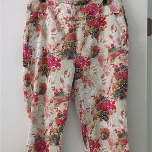 Soft Surroundings Floral Ankle Pants - Multicolor